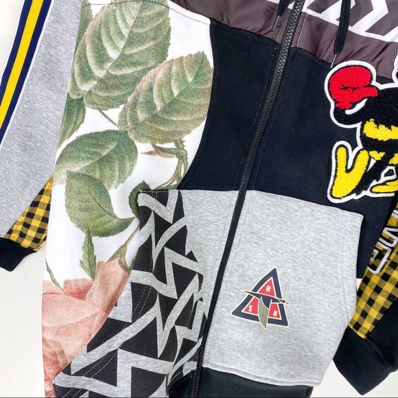 Reason Clothing Mash Up Hoodie Zip Jacket L Bees - Picture 8 of 8